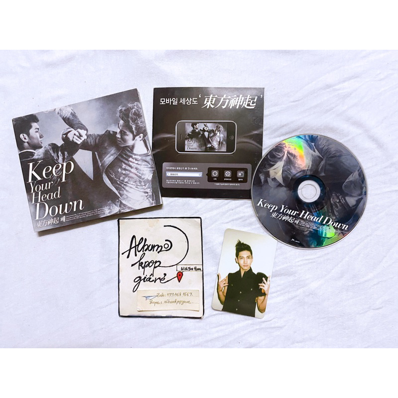 Tvxq Dbsk mini Album Keep your Head down đã khui seal, gồm photobook photocard và 1 CD.