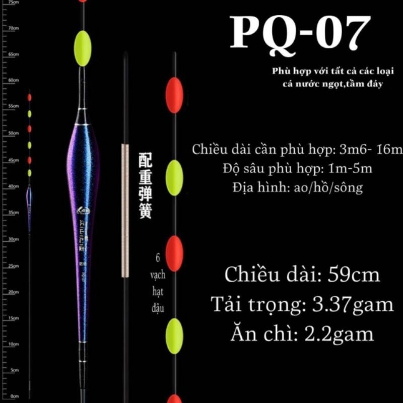 Phao Hố Đấu PQ Câu Đài Săn Hàng Tự Cân Bằng Cao Cấp,Chống Sóng Gió Báo Cá Nhanh