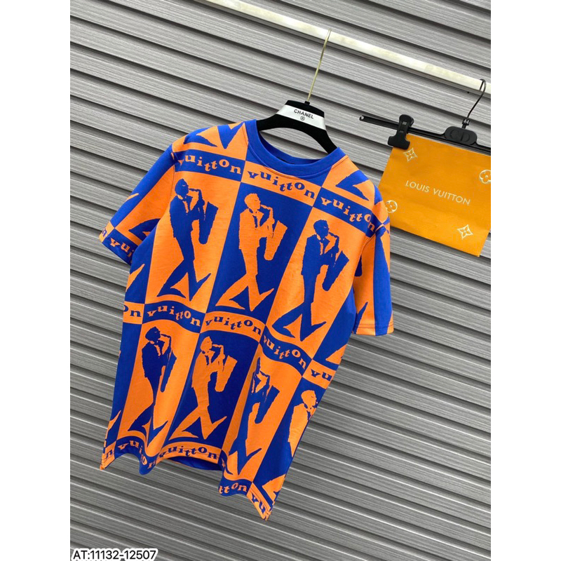 ÁO thun nam LV cổ tròn họa tiết tay ngắn phong cách trẻ trung chuẩn from
