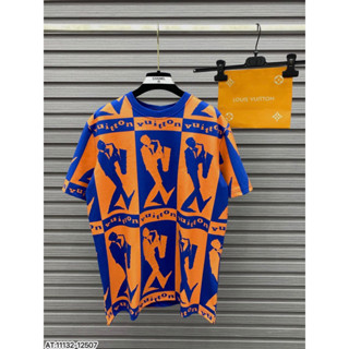  ÁO thun nam LV cổ tròn họa tiết tay ngắn phong cách trẻ trung chuẩn from 