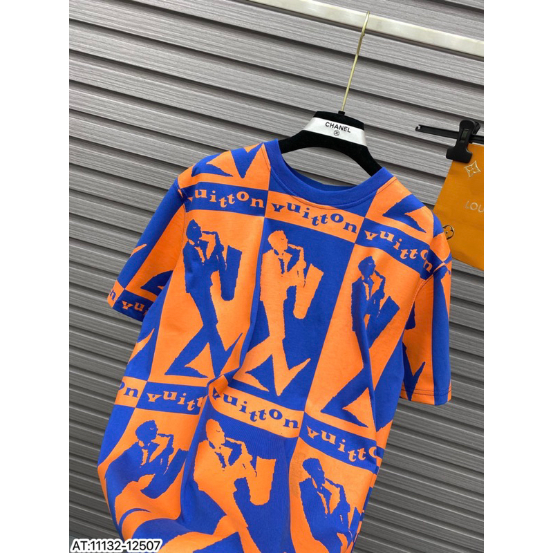 ÁO thun nam LV cổ tròn họa tiết tay ngắn phong cách trẻ trung chuẩn from