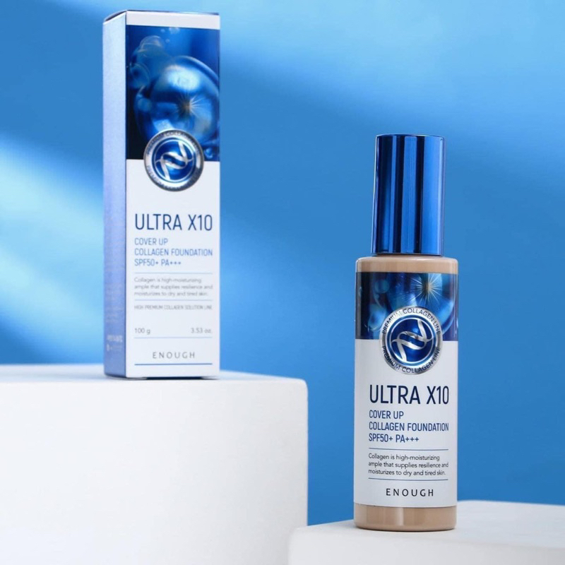 Kem nền Collagen Ultra X10 Cover Up Enough 100ml