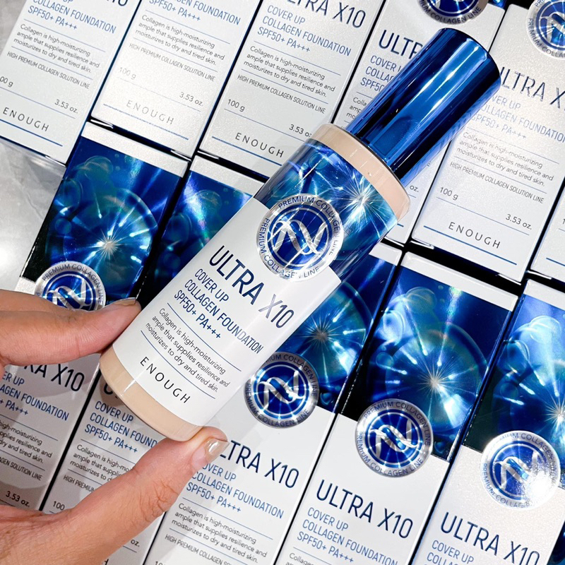 Kem nền Collagen Ultra X10 Cover Up Enough 100ml