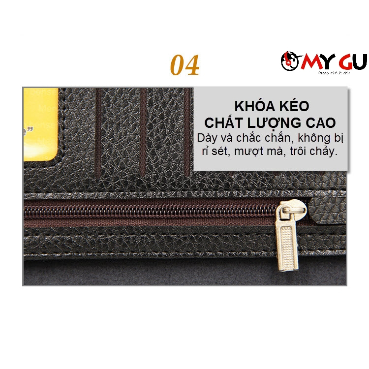 Ví da cầm tay nam nữ MenBense chống nước, nhiều ngăn tiện lợi, phong cách Châu Âu BV11