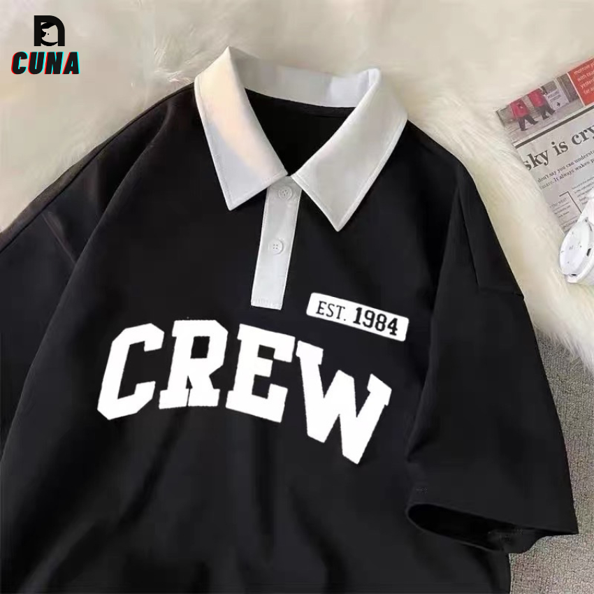 Áo Thun Form Rộng CREWZ Fullbox Áo Phông Tay Lỡ Form Rộng Unisex Nam Nữ Cotton 100% Oversize In Chữ Local Brand CUNA