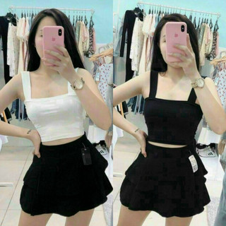 Áo 2 dây bản to, áo 2 dây croptop chất thun co dãn 4 chiều