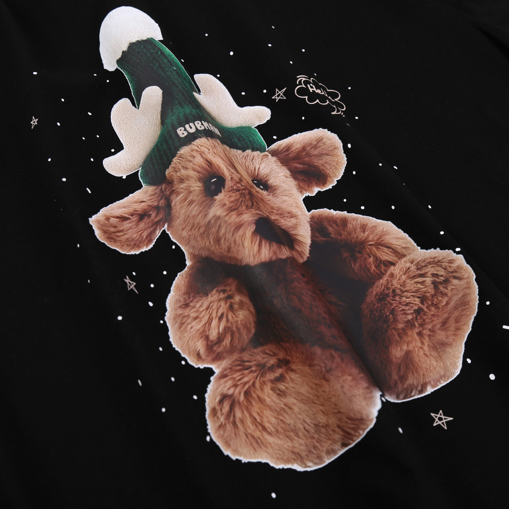 Áo thun tay lỡ TEDDY BETY phông Unisex nam nữ Cotton oversize form rộng BUBMAN OS 011