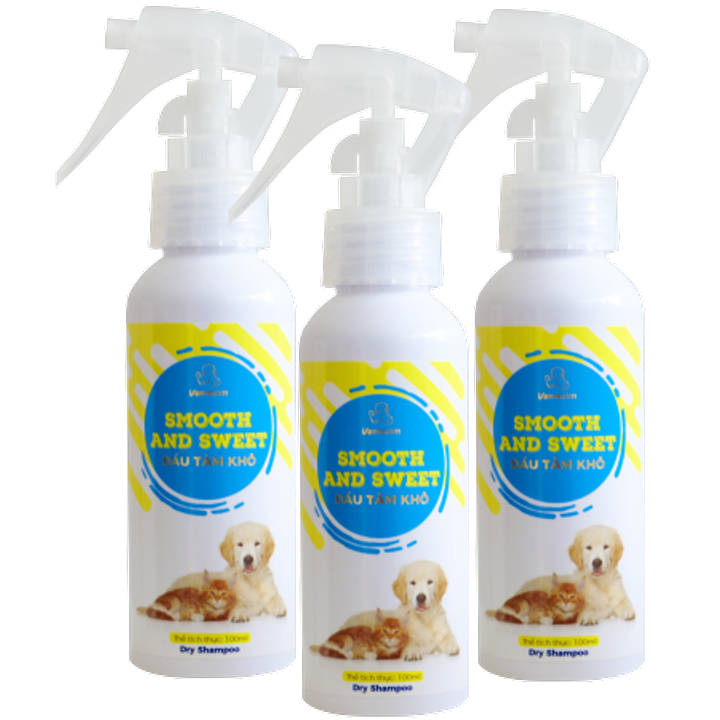 Dầu Tắm Khô Smooth and Sweet - khử mùi và làm sạch lông bằng phương pháp tắm khô mà không cần dùng nước CHAI 100ML