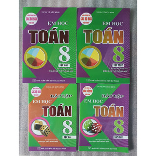 Sách - combo 4 cuốn: em học toán + bài tập em học toán lớp 8