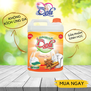 Nước rửa bát sinh học DELA khử mùi 5 lít hương quế