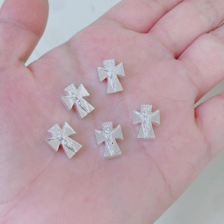 Charm Thánh giá xâu chuỗi mân côi Bạc
