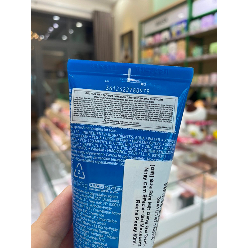 Gel Rửa Mặt Dành Cho Da Dầu Nhạy Cảm Effaclar Purifying Foaming Gel 50ml