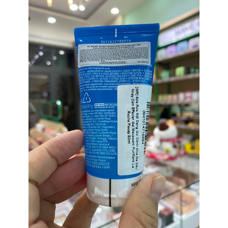 Gel Rửa Mặt Dành Cho Da Dầu Nhạy Cảm Effaclar Purifying Foaming Gel 50ml