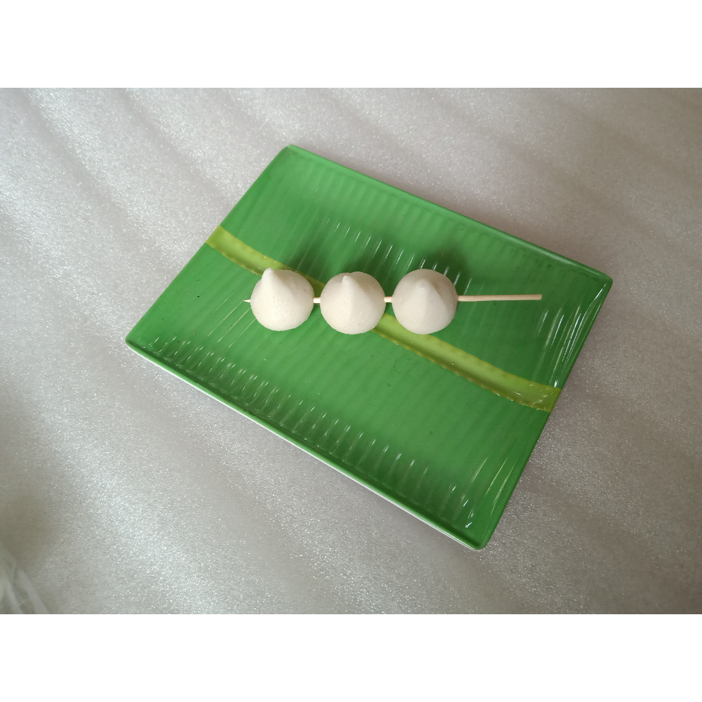 Bánh bao nhân trứng cá _ mô hình xiên que bằng nhựa
