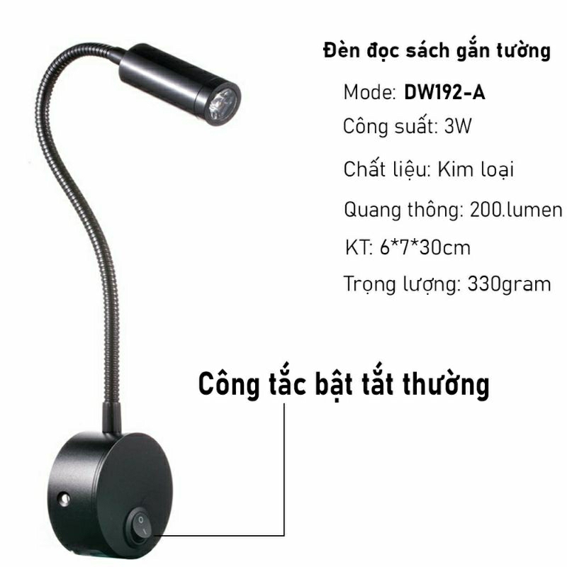 Đèn đọc sách, đèn ngủ gắn tường, Đèn rọi bể cá có công tấc