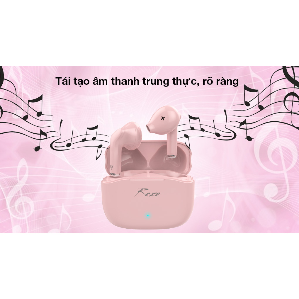Tai nghe Bluetooth TWS Rezo F15 Chống nước IPX5 Có mic thoại Sử dụng độc lập 1 bên tai nghe