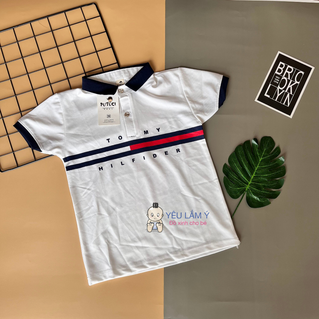 (Xả Hàng) Áo Polo T-O-M-MY YLAMY Cho Bé Trai 16-44kg