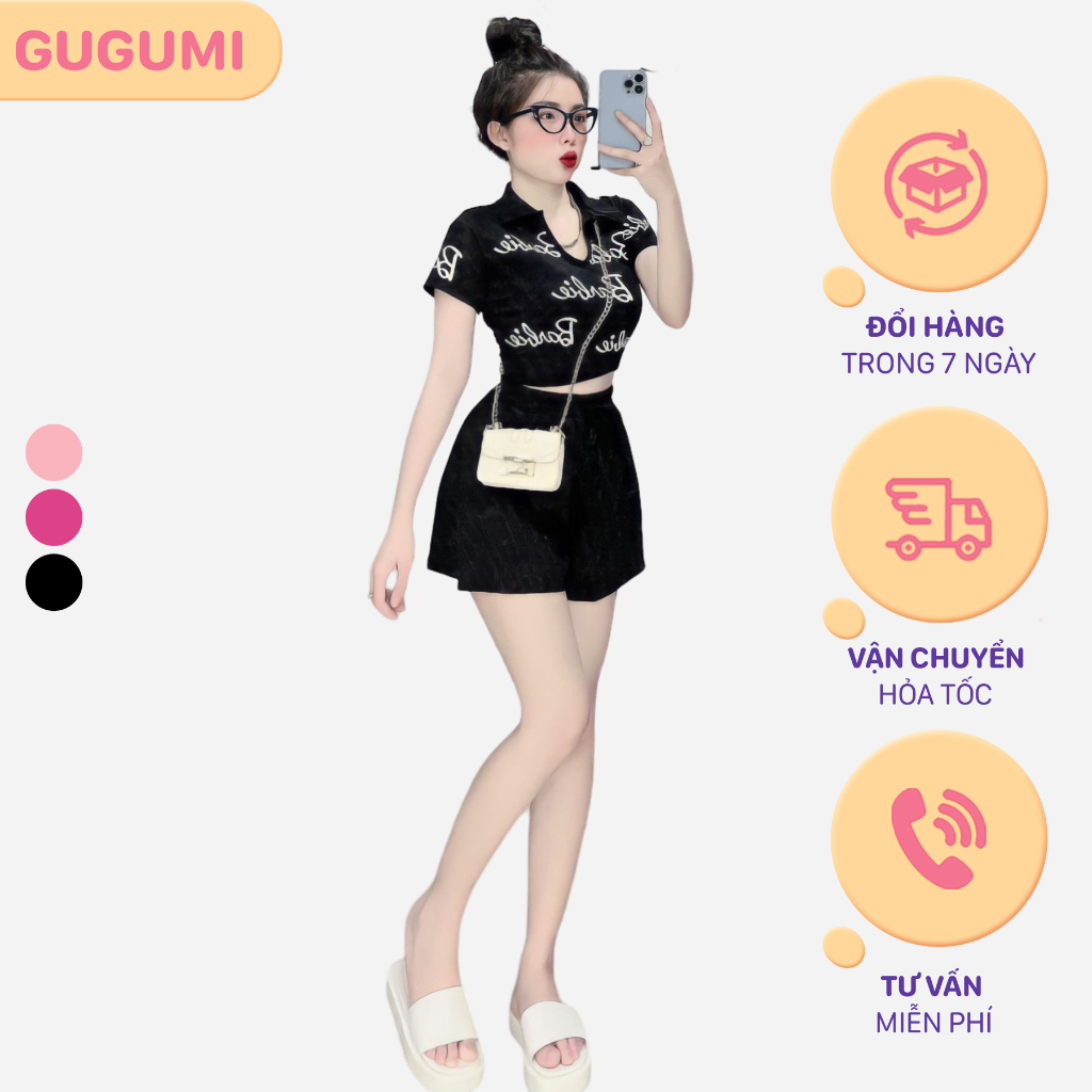 Set đồ bộ nữ quần đùi lửng mặc ở nhà đi chơi