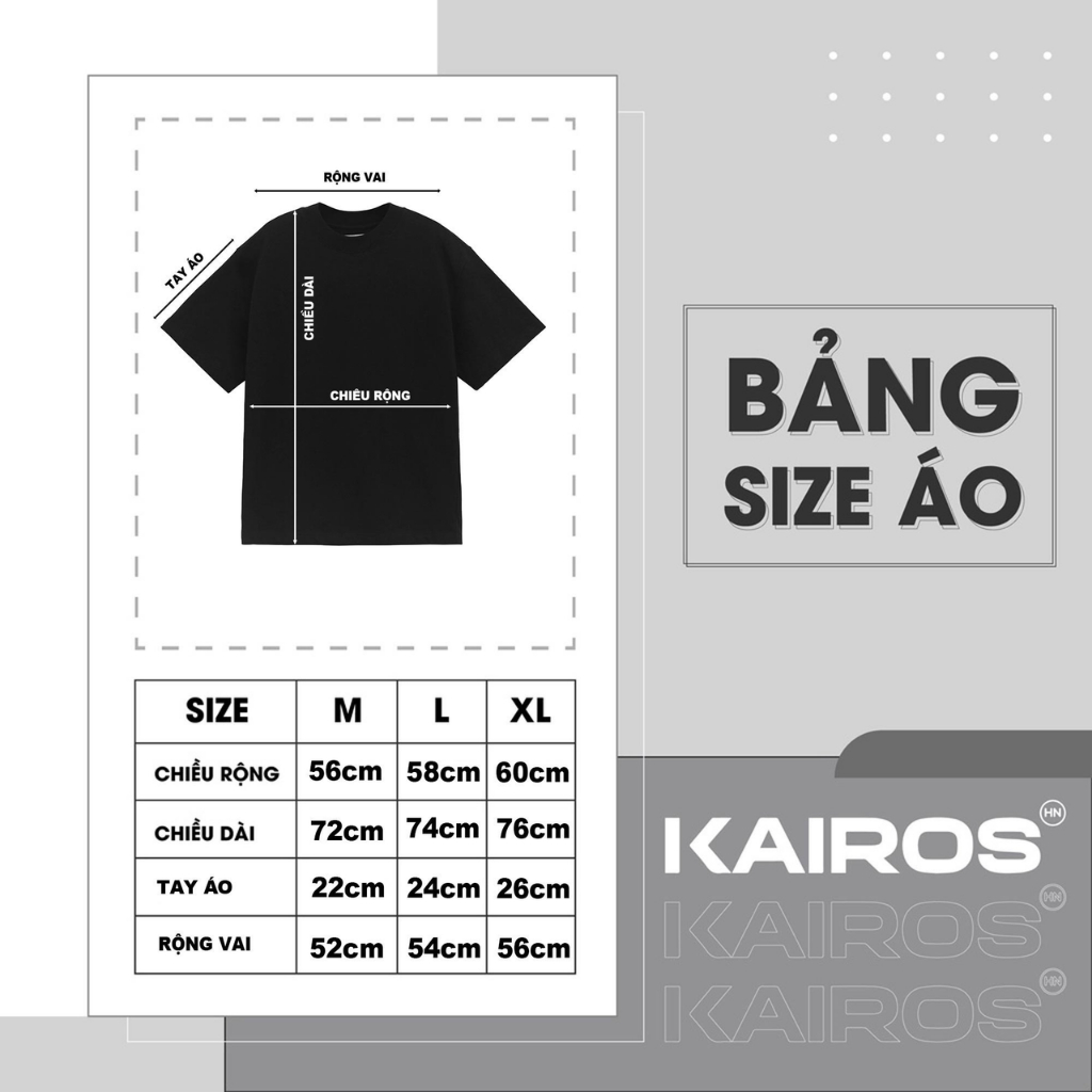Áo Thun Unisex Local Brand Kairos 100% Cotton Form Rộng Mẫu Kairos Basic Like That