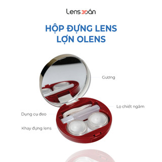 Hộp đựng kính áp tròng LENS XOẮN chính hãng OLENS bảo vệ mắt kèm dụng cụ gấp lens