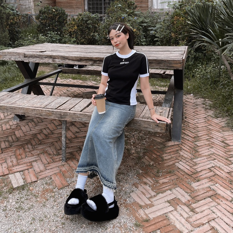 Local Brand Ree - Áo Thun Baby Tee Cho Nữ Màu Đen