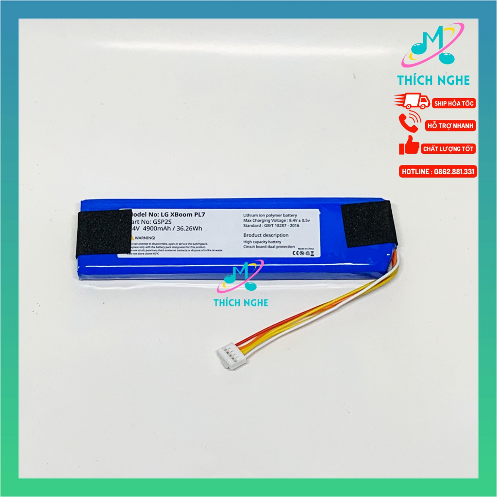 Pin LG PL7 XG7- Pin LG Xboom Go PL7 XG7 dung lượng cao 4900mah - pin độ Lg PL7 XG7 - Thích Nghe Nhạc