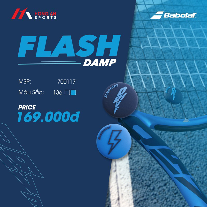 GIẢM RUNG VỢT TENNIS BABOLAT FLASH X2 BLUE -700117 -