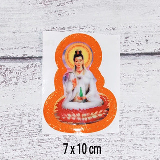 [Decal xe] Tem Decal Mẹ Quan Âm Phản Quang ( Màu Ngẫu Nhiên )