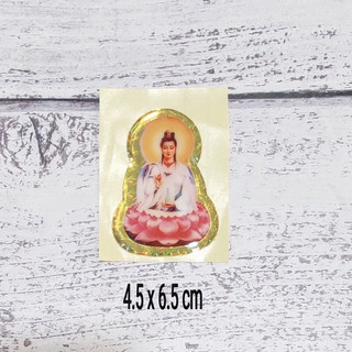 [Decal xe] Tem Decal Mẹ Quan Âm Phản Quang ( Màu Ngẫu Nhiên )