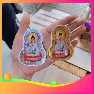 [Decal xe] Tem Decal Mẹ Quan Âm Phản Quang ( Màu Ngẫu Nhiên )