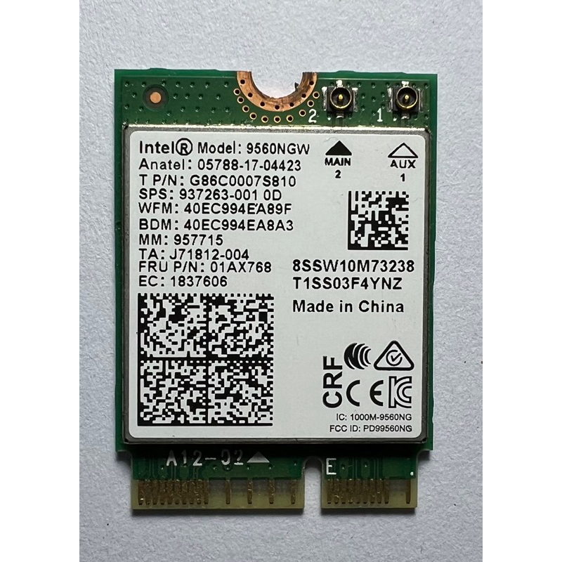 Card wifi bluetooth 2 băng tần AC 9560NGW Wifi 5 Bluetooth 5.1