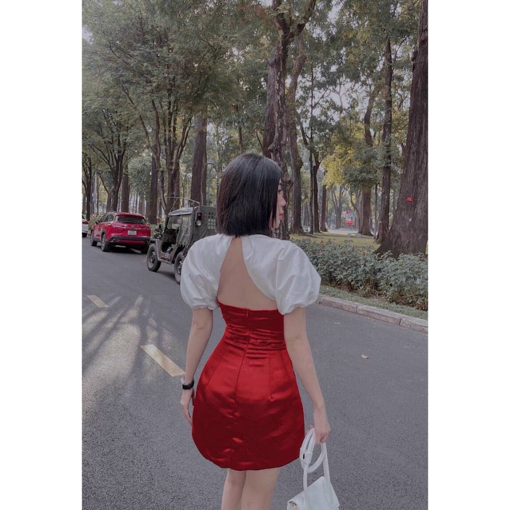 Đầm Tapta Phối 2 Màu Siu Hot (Có Mút Ngực)