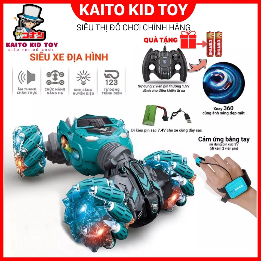 Xe điều khiển từ xa địa hình điều khiển Remote và cử chỉ tay, ô tô điều khiển từ xa, ô tô điều khiển xoay 360 độ cao cấp