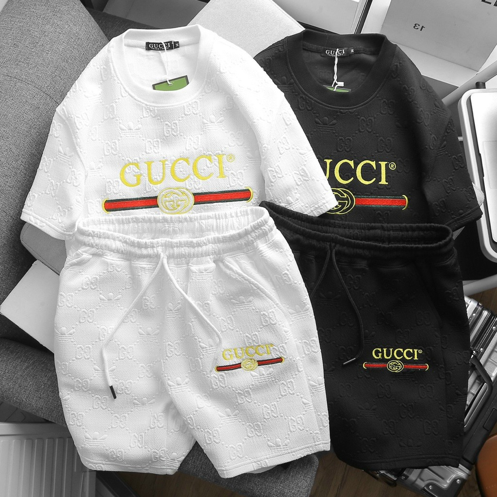 Bộ Thể Thao Nam áo POLO GUCCI + Quần Short Nam GUCCI Phối Màu Cao Cấp vải GUCCI mềm mịn SHOP XUÂN THUỶ