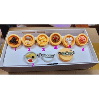 ghim cài áo mẫu dimsum dễ thương