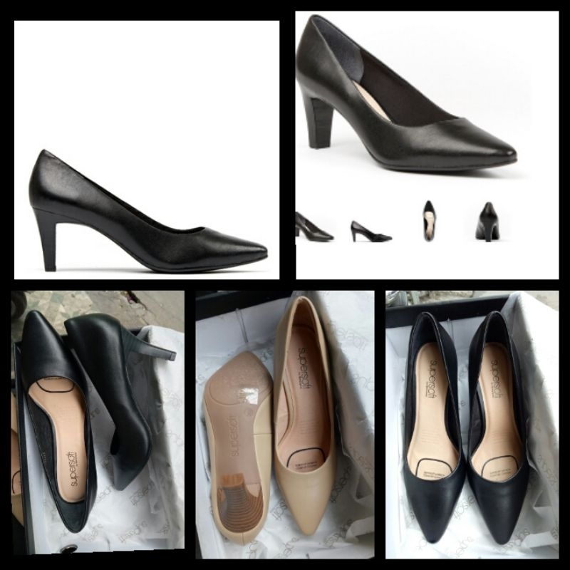 Giày cao gót da bò