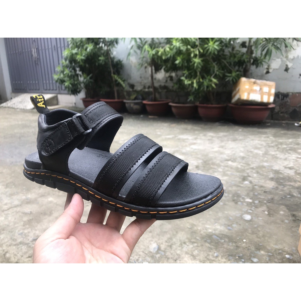 Sandal quai ngang da bò 100%, siêu bền bỉ êm ái chống trơn trượt.