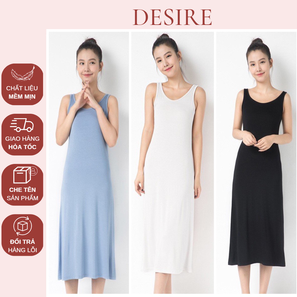Đầm Thun Sát Nách Vải Modal (Gỗ Sồi) Mịn Mát Desire Vnn - 00101