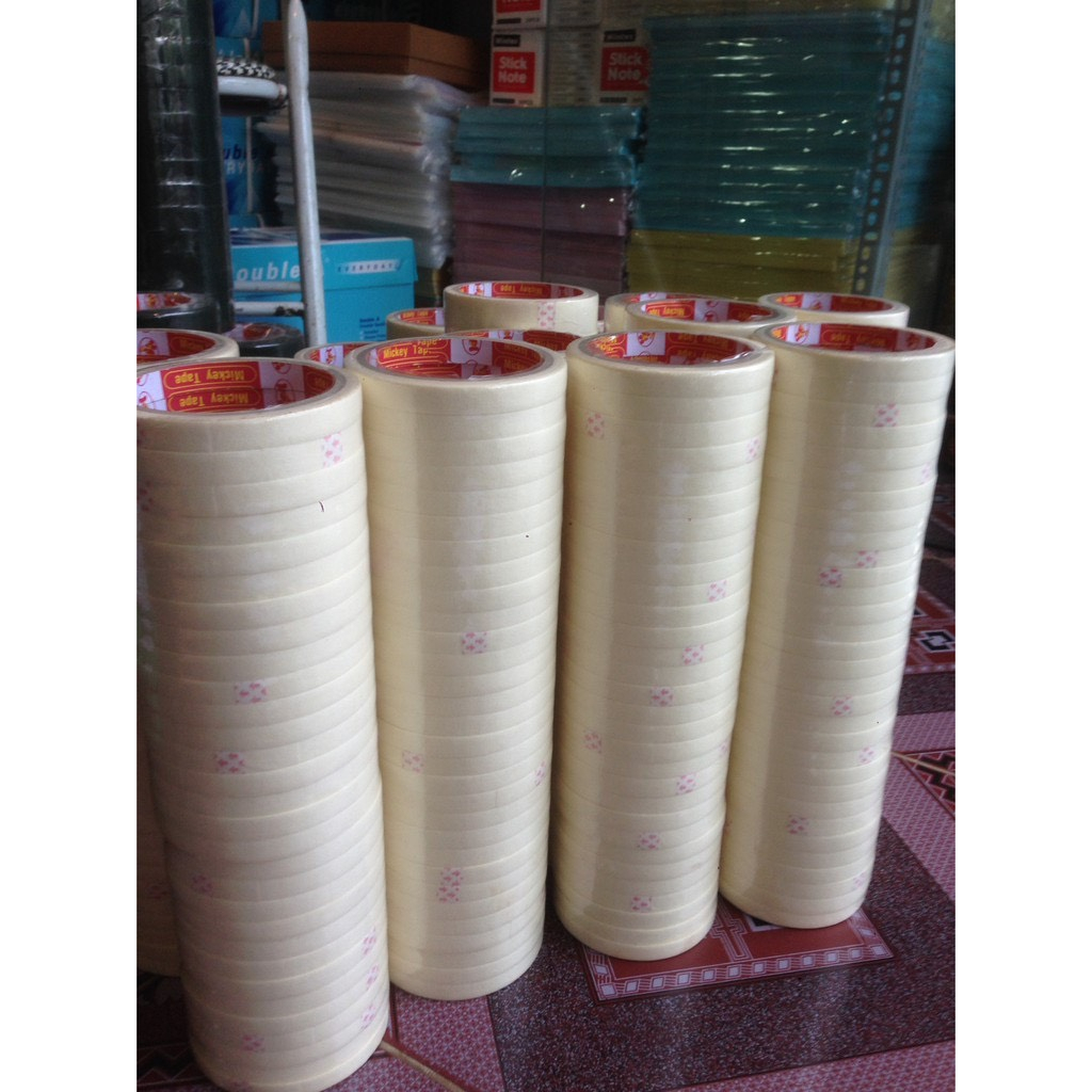 1 lốc băng dính giấy 3mm,4mm,5mm