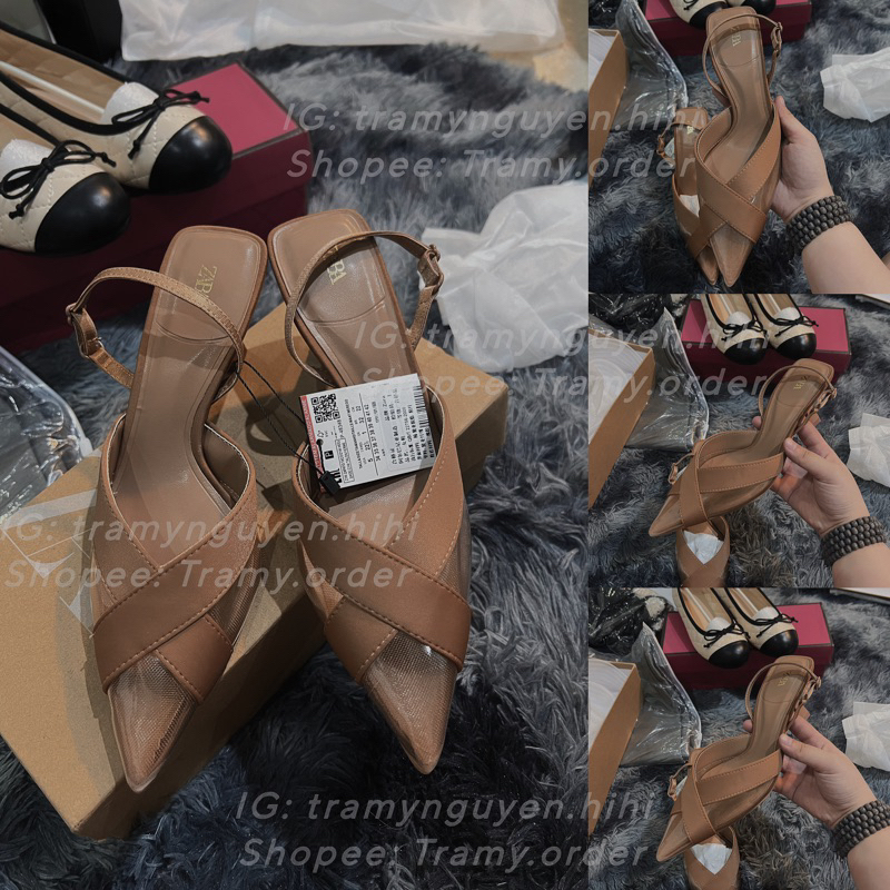 Giày Sandal ZARA Auth xuất - Đế cao 6cm