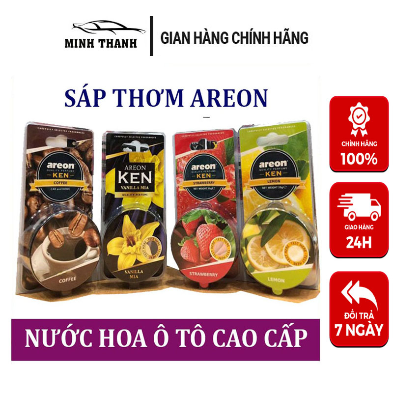 Sáp Thơm Nước Hoa Ô Tô AREON Khử Mùi Xe Hơi Cao Cấp - Areon KEN Chính Hãng Nhập Khẩu Bulgaria (nhiều mùi)