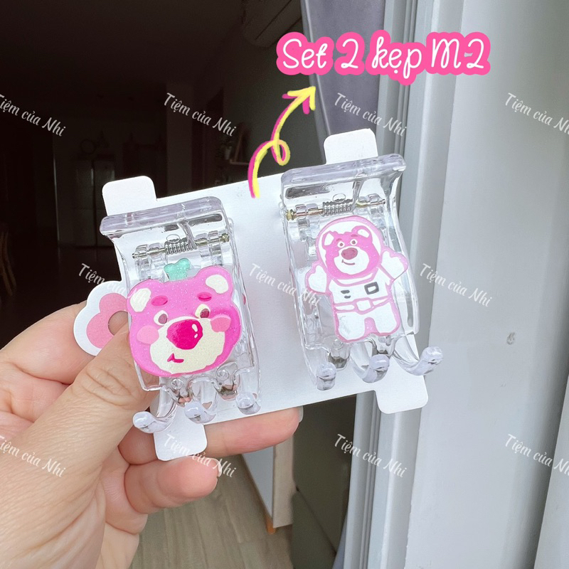 KẸP TÓC CÀNG CUA 5 RĂNG GẤU DÂU LOTSO