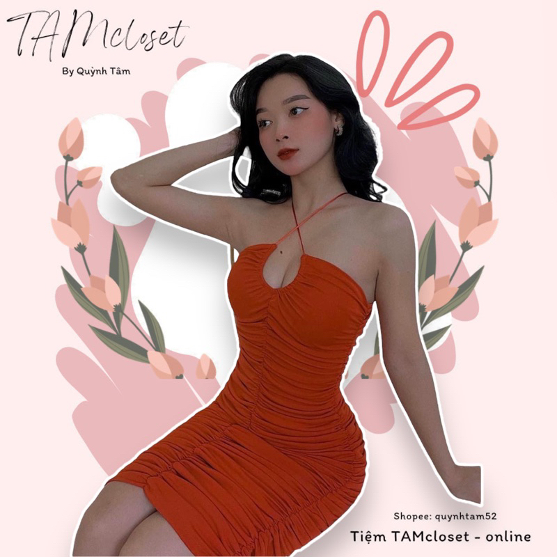 Đầm body nhún con sâu TK922 (Quận Tân Phú, Hoả tốc HCM,hình thật 100% )