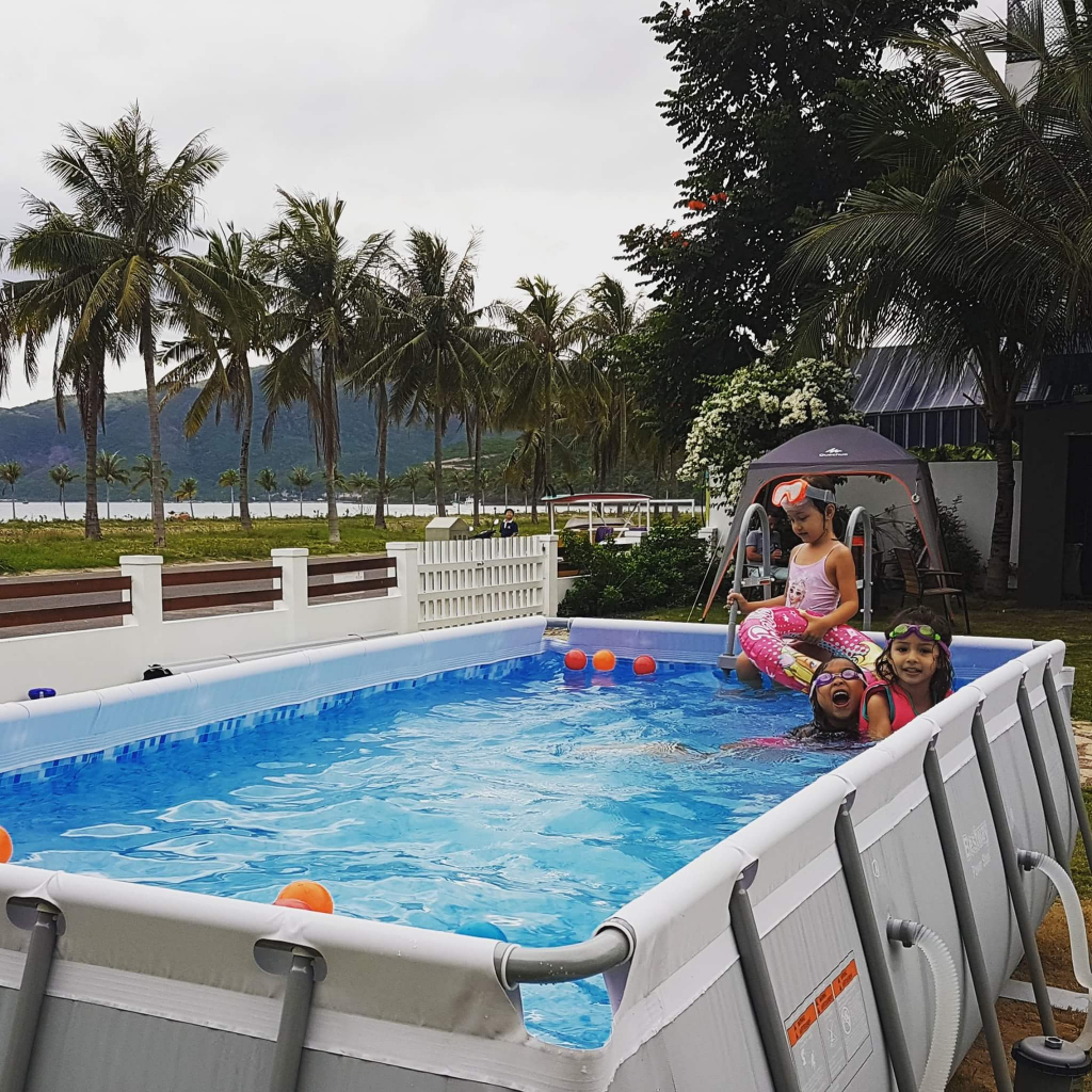 Bể bơi khung kim loại nhập khẩu hãng Bestway , bể bơi cho bé kích thước 4m x 2m cao 1m, bể bơi gia đình ,hồ bơi cho bé