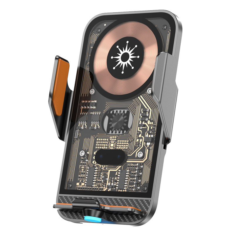 Giá Đỡ Điện Thoại Trên Ô Tự Động Kẹp Kiêm Sạc Nhanh Không Dây 15W Cho iPhone 14 13 12 Samsung Xiaomi