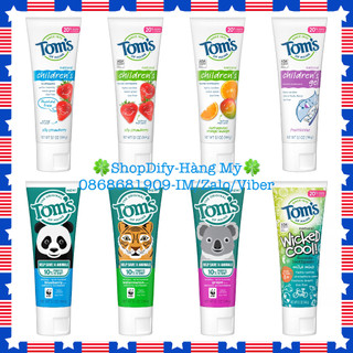 Kem Đánh Răng Trẻ Em 100% Tự Nhiên Của Mỹ Cho Bé TOM'S OF MAINE kid toothpaste Dâu Cam xoài Nho Dưa hấu Việt quất 144g
