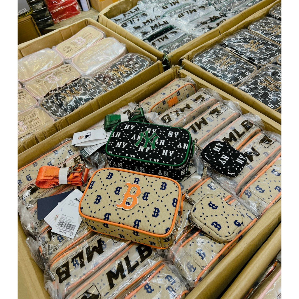 Túi MLB nam.nữ đeo chéo dây bảng to kèm ví nhỏ,form chuẩn