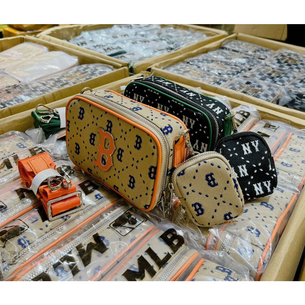 Túi MLB nam.nữ đeo chéo dây bảng to kèm ví nhỏ,form chuẩn