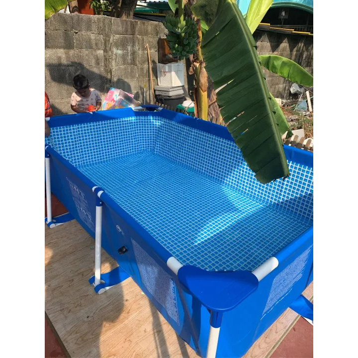 Bể bơi khung kim loại, kích thước 3m*2m*75 cm, bể bơi thành cao cho bé, đồ chơi vận động