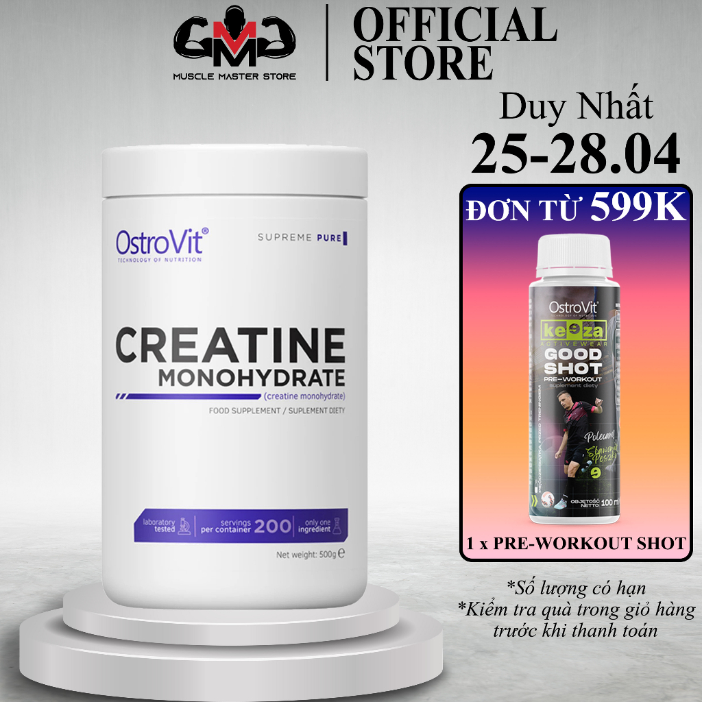 Thực Phẩm Bổ Sung Tăng Sức Mạnh Ostrovit Creatine Monohydrate 500g